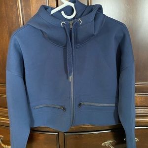 Athleta crop zip up sweatshirt medium